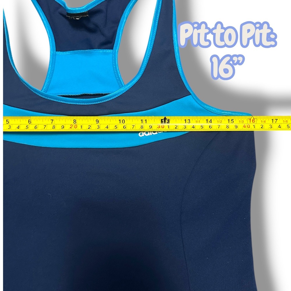 adidas Navy and Bright Blue Athletic Tank Mini Dress - Picture 6 of 7